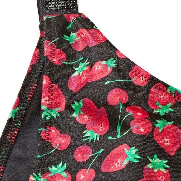 VICTORIA'S SECRET SWIM Shine Strap Brazilian Bikini Bottom Mixed Berry 🍓 - Picture 2 of 4